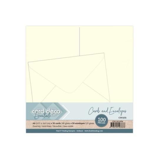 Card Deco Karten & Umschläge - creme - 100 tlg. / A6 