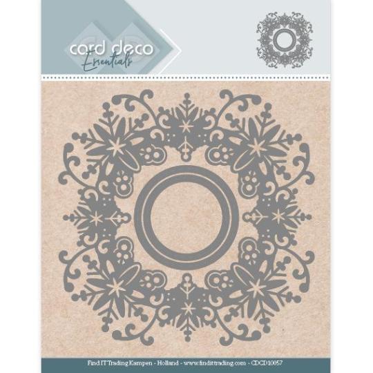 Card Deco - Stanzschablone - Hintergrund - Schneeflocken Rund 