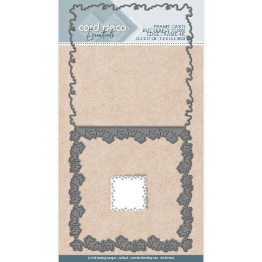 Card Deco - Stanzschablone - Karten - Schmetterlings Rahmen Quadrat Zerrissen 