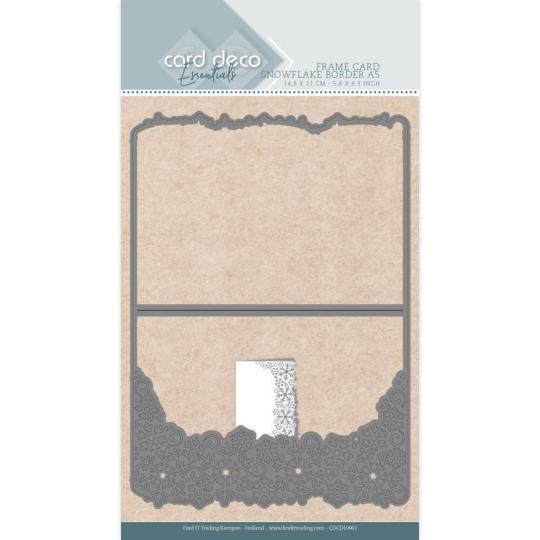 Card Deco - Stanzschablone - Karten - Schneeflocken Borde A5 