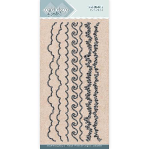 Card Deco - Stanzschablone XXL - Bordüren - Gras, Wellen, Wolken 