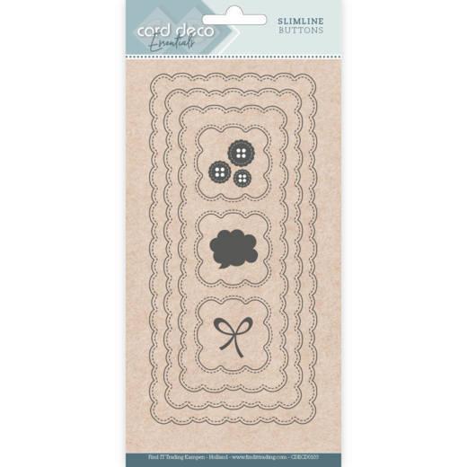 Card Deco - Stanzschablone XXL - Rahmen - Wellen mit Punkten 