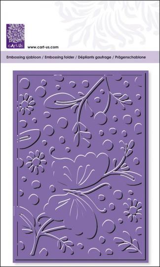 Cart-us Embossing Folder Schmetterling auf Blume 15X10,5cm Prägeschablone 