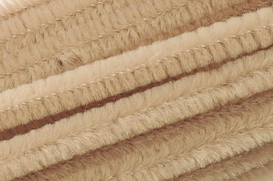 Chenilledraht Ø 8mm 10 Stück / a 50cm lang Creme Creme