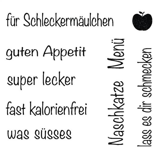 Clear Stempel "Schleckermäulchen", 96,5x91x3,2mm 