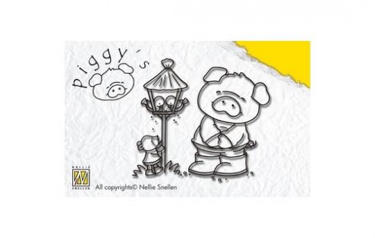 Clear Stempel Set piggys Vogelfutter 10X6,5CM 