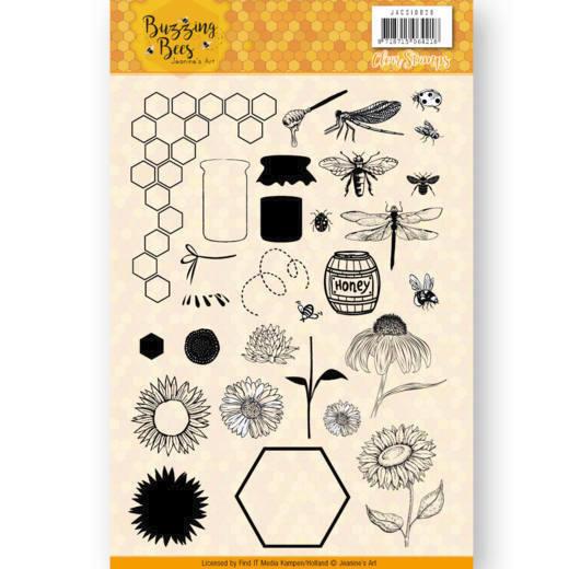 Clearstempel A5 - Jeaninnes Art - Buzzing Bees - Bienen 
