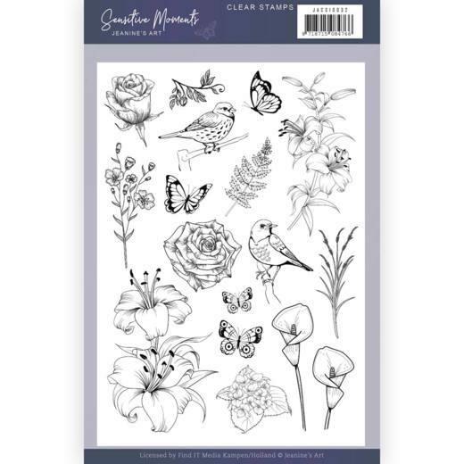 Clearstempel A5 - Jeaninnes Art - Sensitive Moments - Blumen 