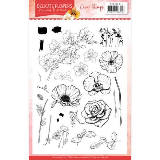 Clearstempel A5 - Precious Marieke - Delicate Flowers 