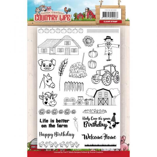 Clearstempel A5 - Yvonne Creations - Country Life - Landleben 
