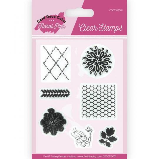 Clearstempel A6 - Yvonne Creations - Floral Pink 