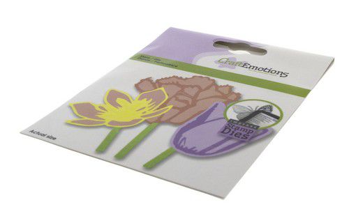 CraftEmotions Impress Stempel & Stanzschablone - Tulpen 
