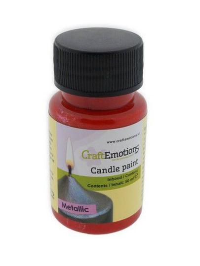 CraftEmotions Kerzenfarbe - Wachsfarbe 50ml Metallic Rot Metallic Rot