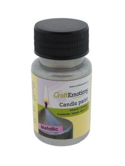 CraftEmotions Kerzenfarbe - Wachsfarbe 50ml Metallic Silber Metallic Silber