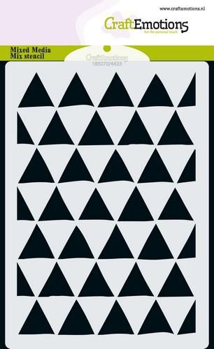 CraftEmotions MM Mix Schablone Design Dreieck 60 Grad A6 