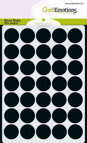 CraftEmotions MM Mix Schablone Design Kreis 18mm A6 