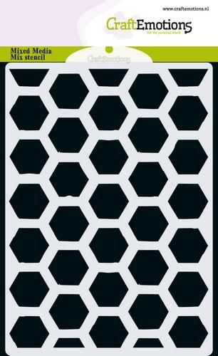 CraftEmotions MM Mix Schablone Design Sechseck A6 