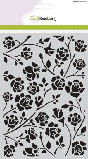 CraftEmotions Mask Stencil / Schablone Botanical Rosen A5 