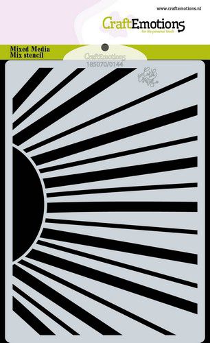 CraftEmotions Mask Stencil / Schablone Bugs & flowers - Sonnenstrahlen A6 Carla Creaties 