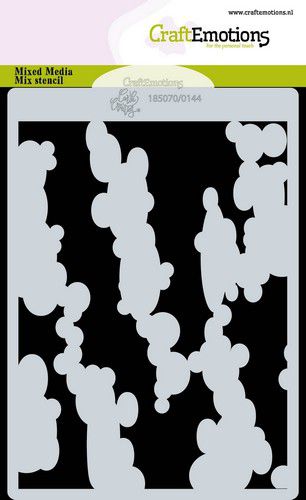 CraftEmotions Mask Stencil / Schablone Bugs & flowers - Wolken A6 Carla Creaties 
