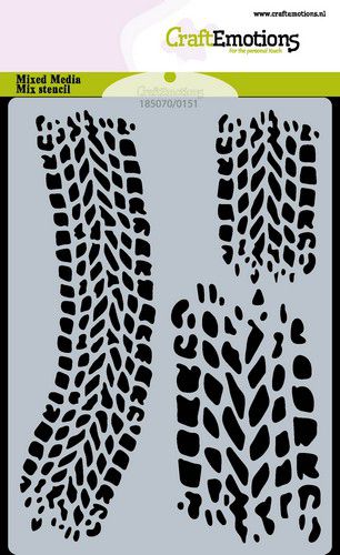 CraftEmotions Mask Stencil / Schablone Cars - Reifenspuren A6 Carla Creaties 