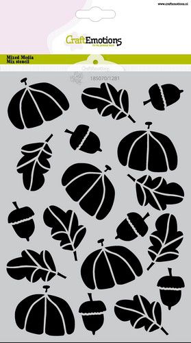 CraftEmotions Mask Stencil / Schablone Hedgy - Herbst A5 Carla Creaties 