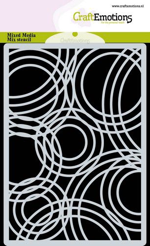 CraftEmotions Mask Stencil / Schablone Hintergrund Dreifachkreise A6 