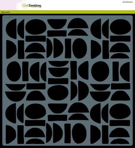 CraftEmotions Mask Stencil / Schablone Hintergrund Mix Rechtecke - Ovale 30x30cm 