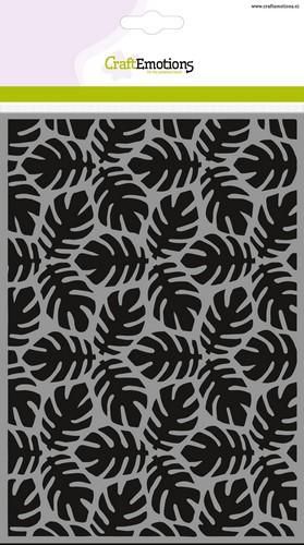 CraftEmotions Mask Stencil / Schablone - Hintergrund Monstera Blatt A5 