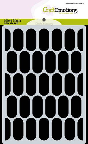CraftEmotions Mask Stencil / Schablone Hintergrund Ovale A6 