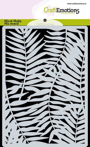 CraftEmotions Mask Stencil / Schablone Hintergrund Palmenblätter A6 