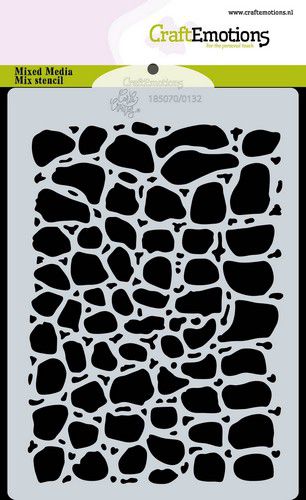 CraftEmotions Mask Stencil / Schablone Krokodil Print A6 Carla Creaties 