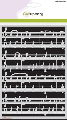 CraftEmotions Mask Stencil / Schablone - Musik-Bars A5 