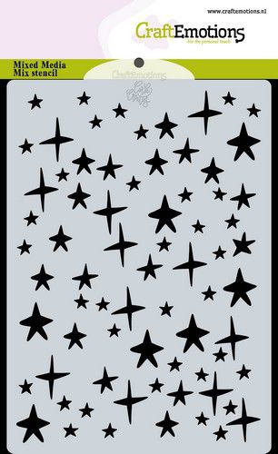 CraftEmotions Mask Stencil / Schablone Sterne Himmel A6 Carla Creaties 