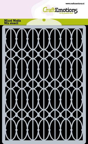 CraftEmotions Mask Stencil / Schablone Zierzaun Art Deco A6 