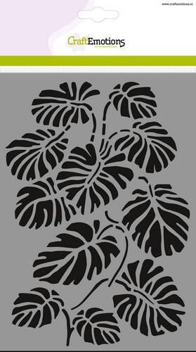 CraftEmotions Mask Stencil / Schablone - Zweig Monstera Blätter A5 