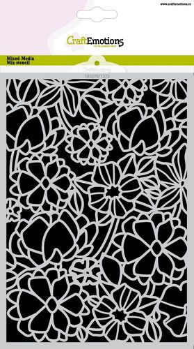 CraftEmotions Mask Stencil / Schablone flower mix A5 