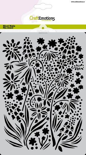 CraftEmotions Mask Stencil / Schablone summer flowers A5 GB 