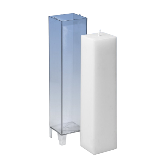 CraftEmotions Qualitäts Kerzengiessform Kerze Quadratisch 50x220mm 
