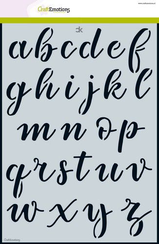 CraftEmotions Schablone - Alphabet CK Buchstabe A4 - H = ~ 25-60mm A4 Carla Kamphuis 