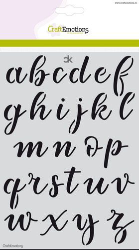 CraftEmotions Schablone - Alphabet CK Buchstabe A5 - H = ~ 17-43mm A5 Carla Kamphuis 