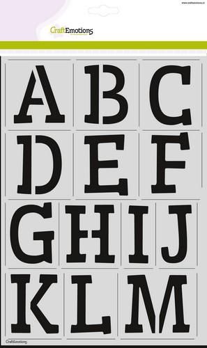 CraftEmotions Schablone - Alphabet CraftEmotions 2xA4 - H=60mm 