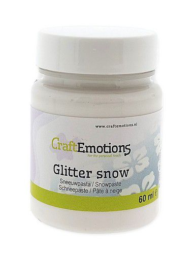 CraftEmotions Schnee Effect Paste mit Glitzer weiß 60ml 