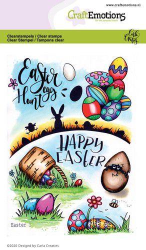 CraftEmotions Silikon Stempel Set A6 10tlg. - Ostern 1 by Carla Creaties 