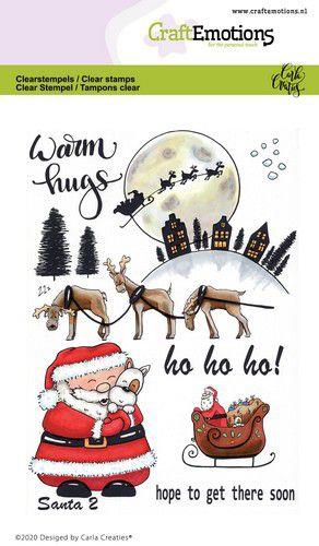 CraftEmotions Silikon Stempel Set A6 11tlg. - Weihnachtsmann 2 by Carla Creaties 