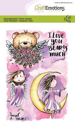 CraftEmotions Silikon Stempel Set A6 4tlg. - Engel & Bär 2 by Carla Creaties 