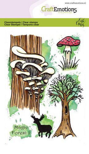 CraftEmotions Silikon Stempel Set A6 4tlg. - Zauberwald 2 by Carla Creaties 