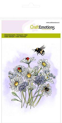 CraftEmotions Silikon Stempel Set A6 5tlg. - Wildblumen 1 