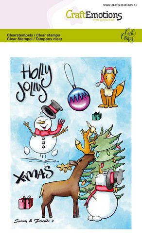 CraftEmotions Silikon Stempel Set A6 8tlg. - Snowy & Freunde 2 by Carla Creaties 