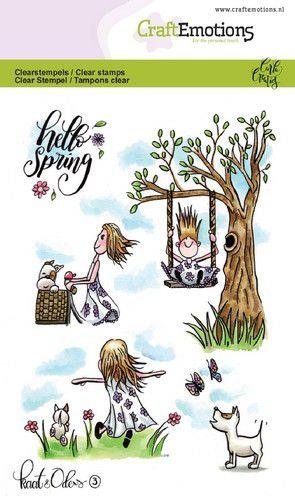 CraftEmotions Silikon Stempel Set A6 9tlg. - Kaat und Odey by Carla Creaties 